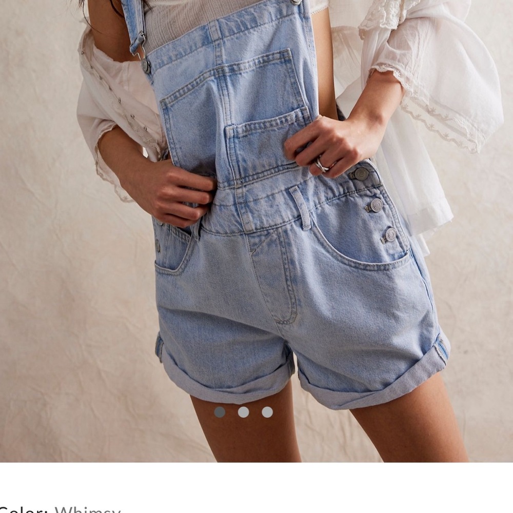 Free People Ziggy Denim Short Overalls